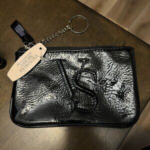 Victoria's Secret Black Patent Leather Wristlet **NWT**
